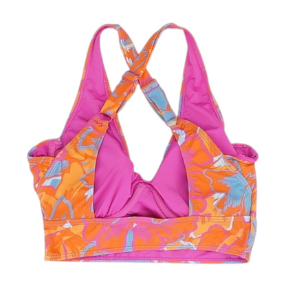 Orange Print Swim Top