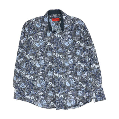 Navy Check Long Sleeve Button Down