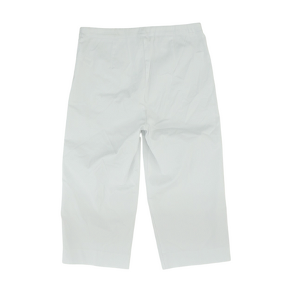 White Solid Chino Capris