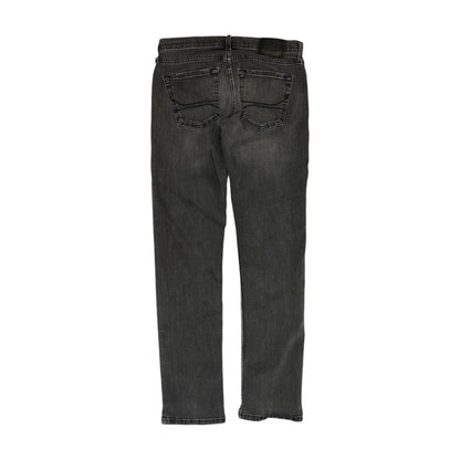 Black Slim Straight Jeans