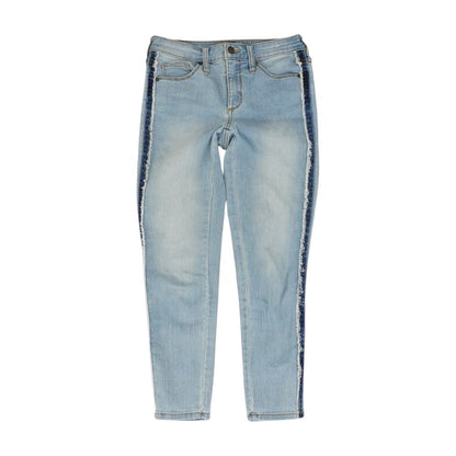 Blue Solid High Rise Skinny Leg Jeans