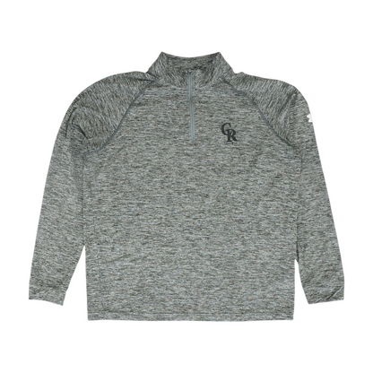 Gray Colorado Rockies Print 1/4 Zip Pullover