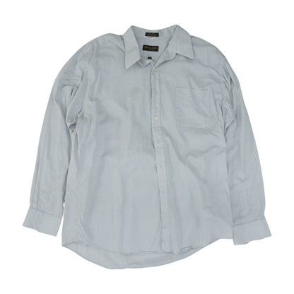 Gray Solid Long Sleeve Button Down