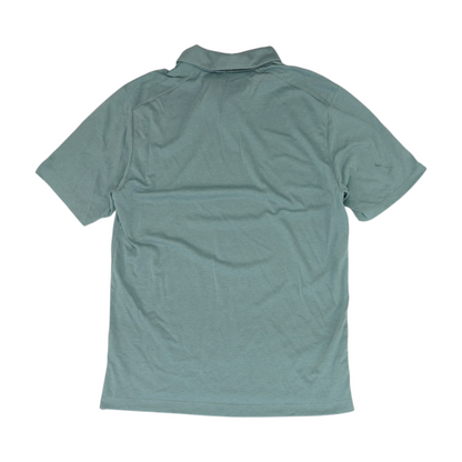 Blue Solid Short Sleeve Polo
