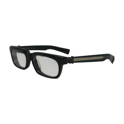 Black Splat Rectangle Prescription Eyewear