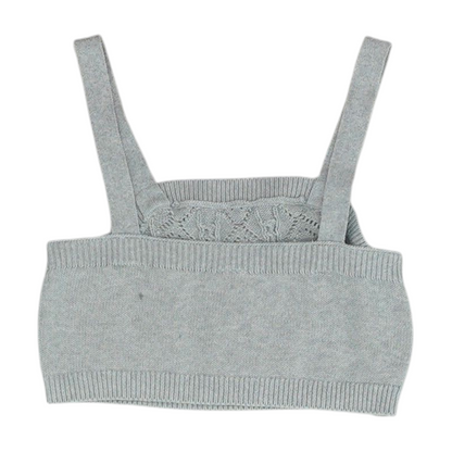 Gray Cropped Blouse