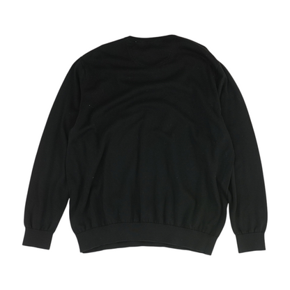 Black Solid Pullover Sweater