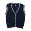 Navy Solid Vest Sweater