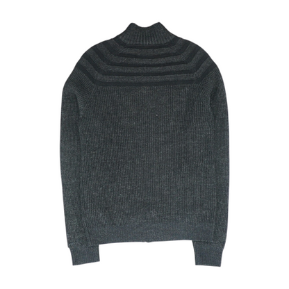 Black Striped Cardigan Sweater