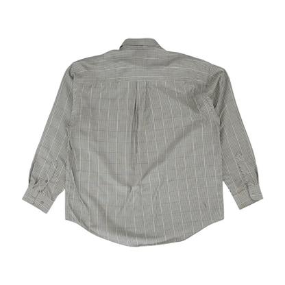 Tan Check Long Sleeve Button Down