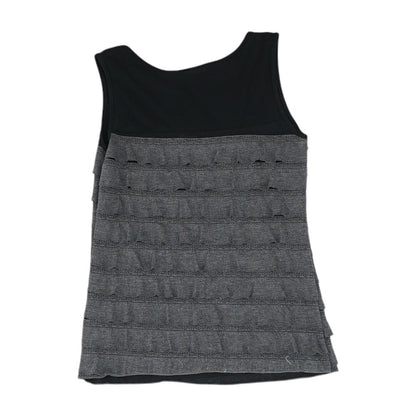 Gray Solid Sleeveless Blouse