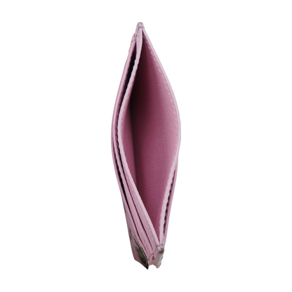 Skateboard Pink Double Card Holder in Monogram Coated Canvas