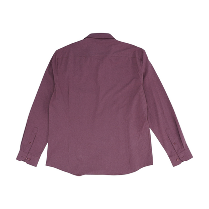 Mauve Solid Long Sleeve Button Down