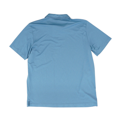 Blue Solid Short Sleeve Polo