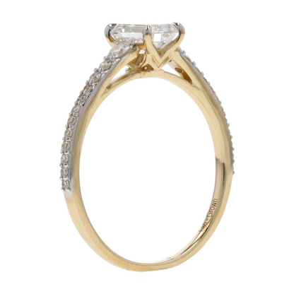 1 ctw 10K Yellow Gold Lab Grown Diamond Engagement Ring