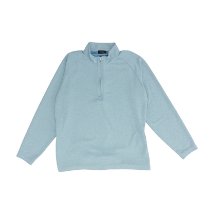 Blue Solid 1/4 Zip Pullover