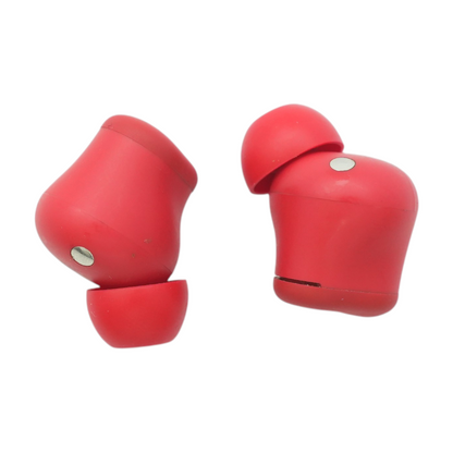 Transparent Red Solo Buds Wireless Earbuds