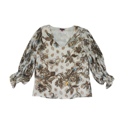 Brown Floral Blouse