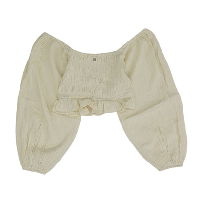 Beige Cropped Blouse