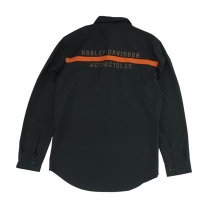 Black Solid Long Sleeve Button Down