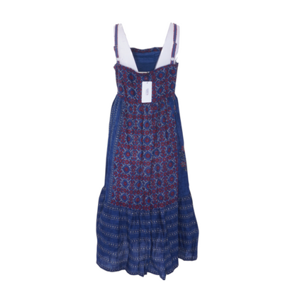 Blue Floral Midi Dress