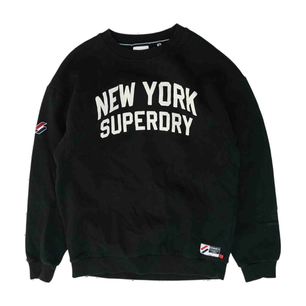 Black Solid Sweatshirt Pullover