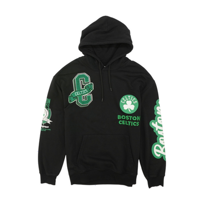 Black Boston Celtics Solid Hoodie Pullover