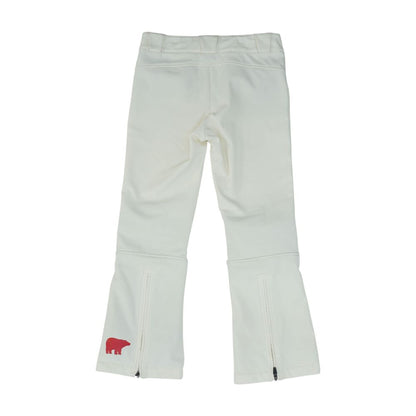 White Solid Active Ski Pants