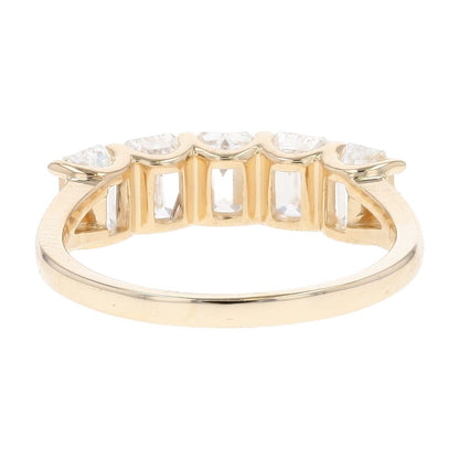 2 Ct 14K Gold Emerald Cut Lab Grown Diamond Band