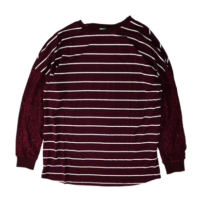 Burgundy Striped Blouse