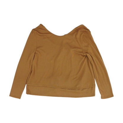 Brown Solid Sleeveless Blouse