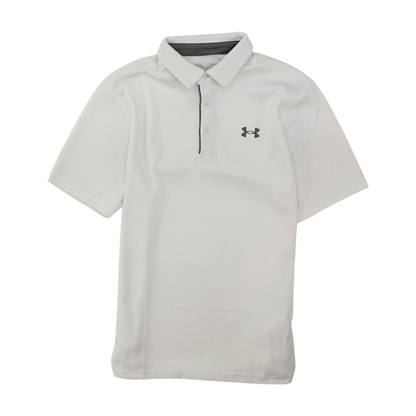 White Solid Short Sleeve Polo