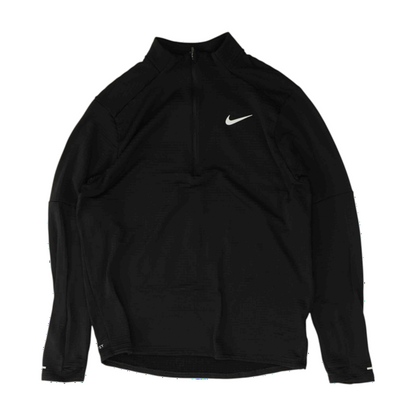 Black Solid 1/4 Zip Pullover