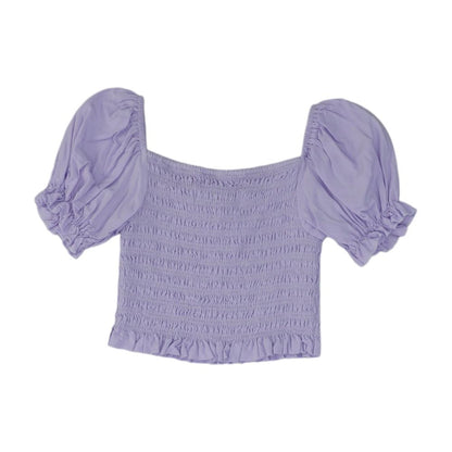 Lavender Solid Knit Top