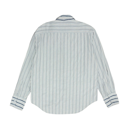 Blue Striped Long Sleeve Button Down