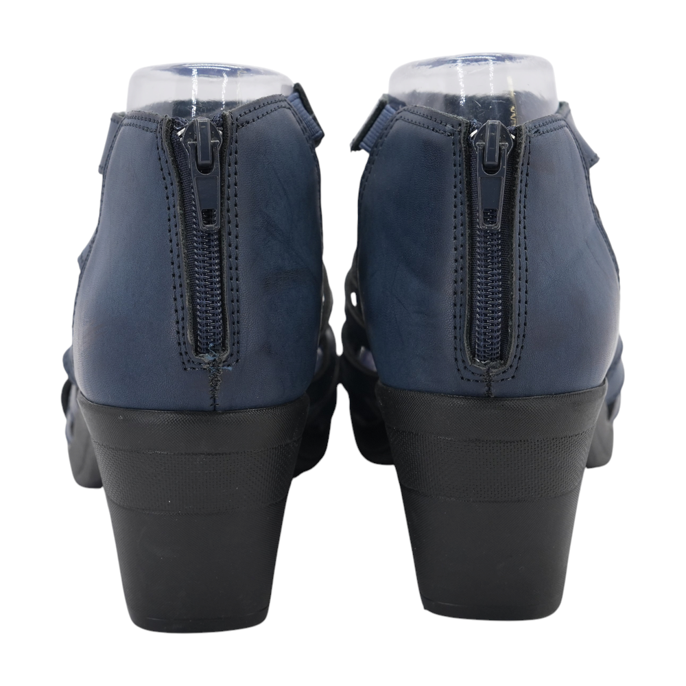 Navy Heeled Sandals