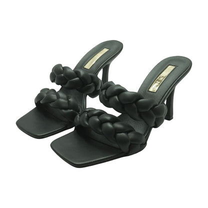 Black Heeled Sandals