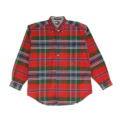 Multi Plaid Long Sleeve Button Down