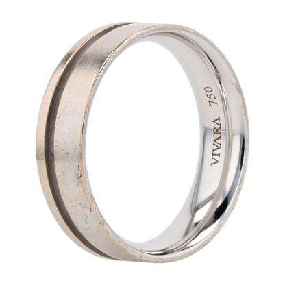 18K White Gold Band