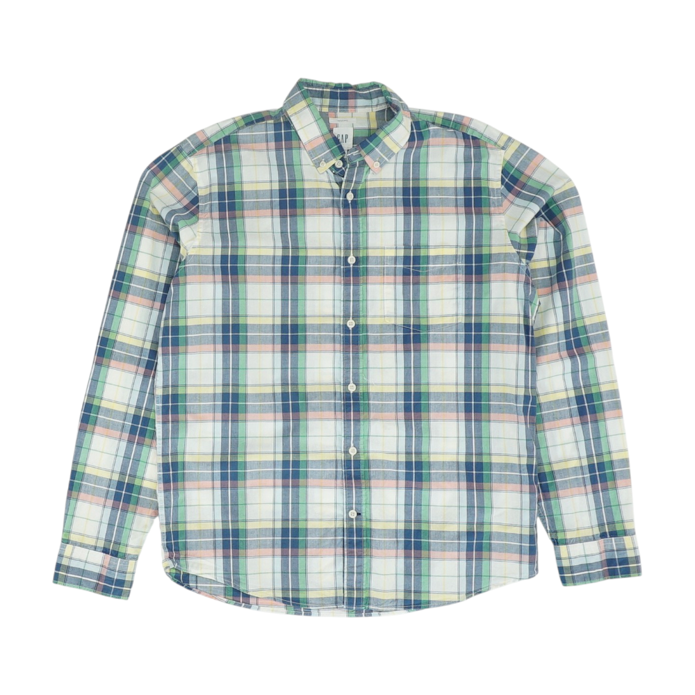 Multi Plaid Long Sleeve Button Down