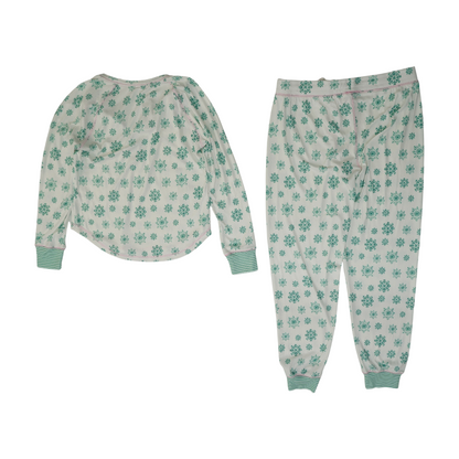White Graphic Pajama Set