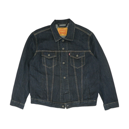 Navy Solid Denim Jacket
