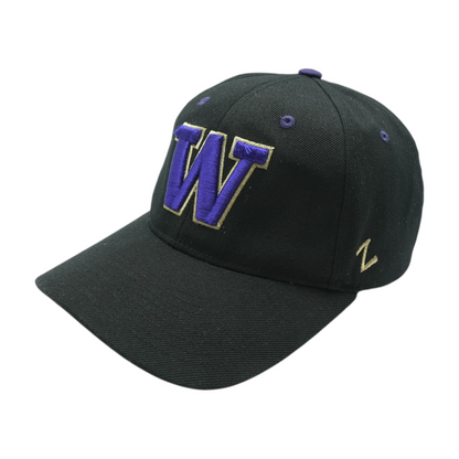 Black University of Washington Huskies Ballcap Hat