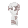 Barefoot Dreams Cream Striped Nylon Scarf – Image 1