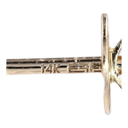 14K Yellow Gold Diamond Stud Earrings