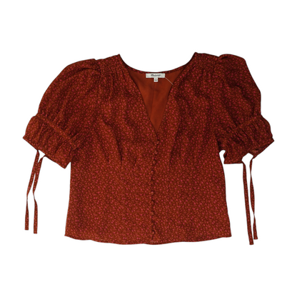 Rust Floral Blouse