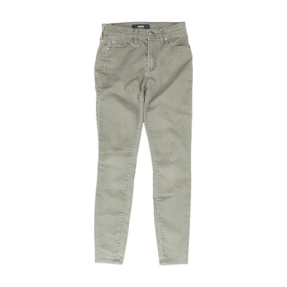 Gray Solid Skinny Leg Jeans