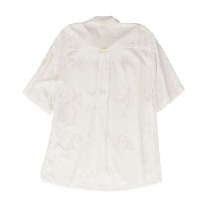White Tropical Button Down