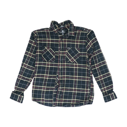 Black Plaid Flannel Button Down