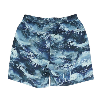 Blue Abstract Swim Bottom